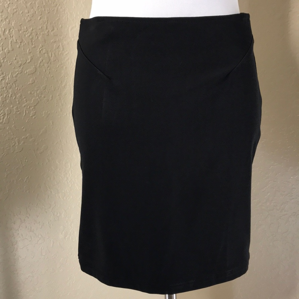 CACHE Vintage Black Acetate Mini Skirt L